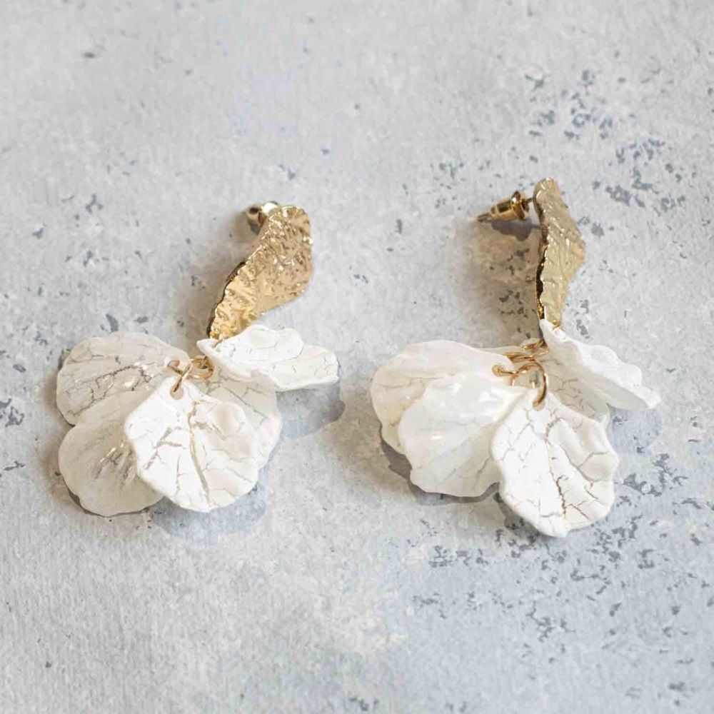 flower drop earrings M91